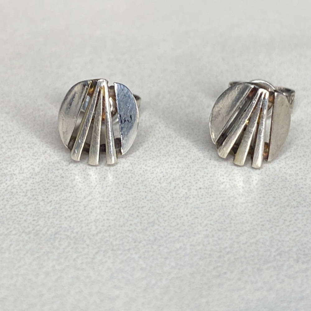 Art deco stud‎ sterling silver earrings 925